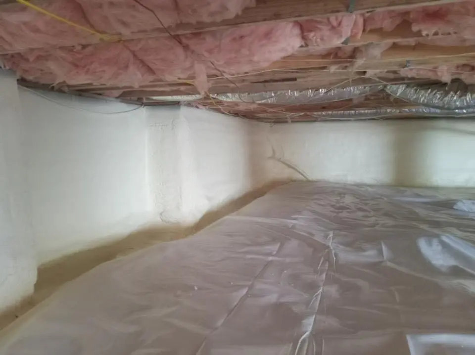 Crawl space encapsulation with closed-cell spray foam for Roof Maintenance in Corcoran